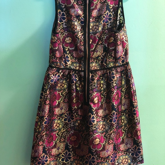 Metallic Floral Dress- M - Picture 3 of 4